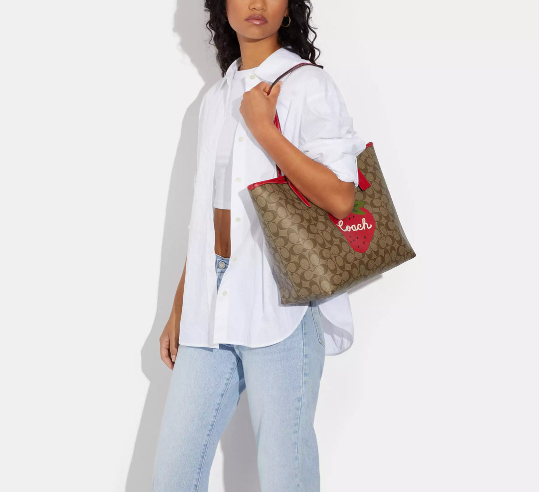 CARTERA COACH CITY TOTE SIGNATURE CANVAS FRESA