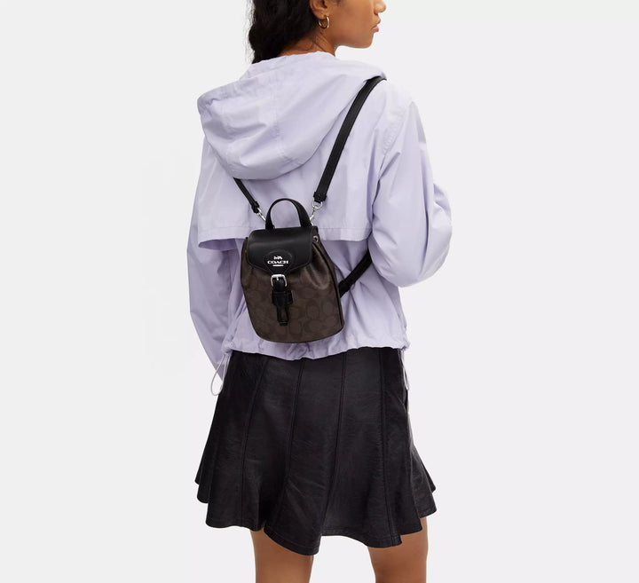 MINI BACKPACK COACH AMELIA SIGNATURE CANVAS